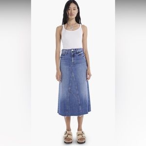 Mother Superior The Split A Maxi Skirt in Truce, Size 25